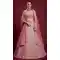 Georgette Thread Work Designer Wedding Wear Women Lehenga Choli In Baby Pink -6567170604