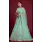 Georgette Dori Work Designer Wedding Wear Women Lehenga Choli In Turquoise -6567170619