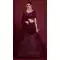 Georgette Gota Work Designer Wedding Wear Women Lehenga Choli In Wine -6567170630