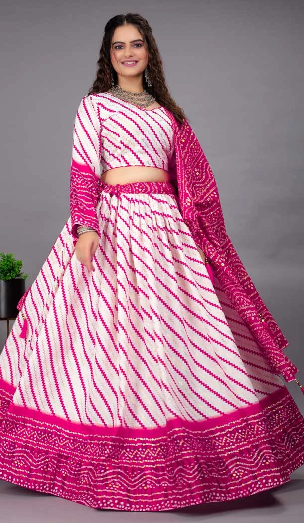Navratri Fashion Trends Cotton Foil Prints Work Women Lehenga Choli in Pink -7332175605