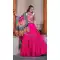 Rayon Mirror Work Traditional Navratri Chaniya Choli in Pink -7348175706