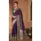 Embroidery Work Pure Dola Silk Designer Women Saree in Wine -6344168881