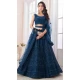 Soft Net Dori Zarkan Work Designer Bridal Wedding Wear Lehenga Choli in Teal Blue -6690171507