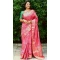 Jacquard Work Patola Silk Designer Party Wear Saree Blouse in Rani Pink -6805172328