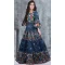 Chanderi Silk Sequence Thread Work Designer Girls Wear Gown Dress in Blue -6991173645
