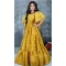 Chanderi Silk Sequence Thread Work Designer Girls Wear Gown Yellow -6991173648