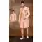 Jacquard Hand work Readymade Designer Men's Wear Sherwani in Peach -6803172313
