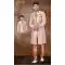 Light Chiku Jacquard Hand work Readymade Designer Men's Wear Sherwani -6803172315