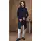 Fascinating Navy Blue Color Imported Fabric Designer Readymade Men's Indo-Western -6817172437