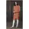 Imported Fabric Designer Readymade Men's Indo-Western in Rust -6817172443