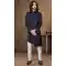 Imported Fabric Designer Readymade Men's Indo-Western in Navy Blue -6817172444