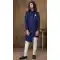 Navy Blue Imported Fabric Designer Readymade Men's Indo-Western -6817172450