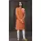 Imported Fabric Designer Readymade Men's Indo-Western in Orange -6817172451