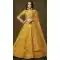Zari Sequins Work Slub Silk Designer Party Wear Heavy Lehenga Choli in Yellow -7036173910
