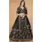 Zari Sequins Work Slub Silk Designer Party Wear Heavy Lehenga Choli in Black -7036173913