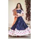 Navratri Occasion Cotton Silk Embroidery Work Lehenga Choli in Blue -7474176433