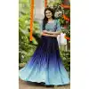 Multi Color Faux Georgette Digital Print Work Casual Wear Heavy Readymade Gown - 7057174034