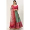 Green Color Chinon Leheriya Patola Print Work Party Wear Designer Lehenga Choli - 7071174132