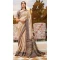 Light Cream Color Soft Khadi Silk Jacquard Work Function Wear Saree Blouse - 7083174213