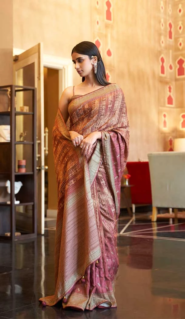 Peach Color Soft Khadi Silk Jacquard Work Function Wear Saree Blouse - 7083174217 Peach Color Soft Khadi Silk Jacquard Work Function Wear Saree Blouse - 7083174217