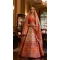 Wedding Wear Orange Color Rajwadi Silk Sparkle Mirror Work Designer Lehenga Choli - 7108174327