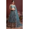 Sky Blue Color Chinon Silk Heavy Embroidery Wedding Wear Designer Lehenga Choli - 7132174459