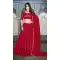 Party Wear Georgette Sequence Embroidery Work Designer Lehenga Choli In Red Color - 7134174471