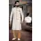 Charm of Tradition with our Regal Banarasi Jacquard White Plus Size Wedding Sherwani for Men -7917179011