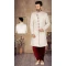 Make a Lasting Impression with our Luxurious Off White Plus Size Wedding Sherwani for Men -7917179013