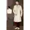 Elevate your Groom Attire with our Ethnic Cream Plus Size Banarasi Jacquard Wedding Sherwani for Men -7917179028