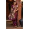 Traditional Wedding Wear Dark Purple Color Banarasi Silk Jacquard Work Saree - 7213174900