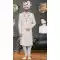 Experience Opulence: Standout in the Crowd with Our Banarasi Jacquard White Sherwani -7916178985