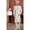 Dazzle the Crowd in our White Sherwani - A Captivating Blend of Banarasi Jacquard and Handwork Craftsmanship -7916178995