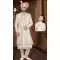 Step up Your Style Game with our Exquisite Banarasi Jacquard Off White Sherwani - Elegance at Its Finest -7916179004