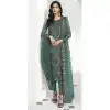 Party Wear Embroidery Work Faux Georgette Salwar Kameez In Green -7216174921