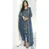 Party Wear Embroidery Work Faux Georgette Salwar Kameez In Blue -7216174923