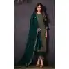 Teal Green Color Cationic Georgette Embroidery Work Traditional Festival Wear Salwar Suit  - 7222174948