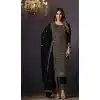 Black Color Cationic Georgette Embroidery Work Traditional Festival Wear Salwar Suit  - 7222174950