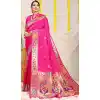 Pink Color Banarasi Silk Jacquard Work Traditional Party Wear Saree - 7231175002