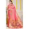 Light Pink Color Banarasi Silk Jacquard Work Traditional Party Wear Saree - 7231175004
