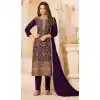 Designer Festival Wear Dola Jacquard Diamond Work Pakistani Salwar Suit In Wine Color - 7234175018