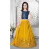 Designer Function Wear Fox Georgette Heavy Embroidery Work Kid's Lehenga Choli In Yellow - 7236175035