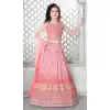Designer Function Wear Fox Georgette Heavy Sequence Work Kid's Lehenga Choli In Peach - 7236175038