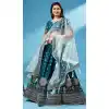 Function Wear Poly Georgette Embroidery Work Designer Lehenga Choli In Teal - 7250175093