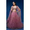 Pink Color Net Sequins And Zari Work Designer Party Wear Lehenga Choli - 7267175180