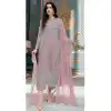 Traditional Function Wear Organza Silk Embroidery Work Pakistani Salwar Suit In Pink - 7273175208