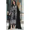 Traditional Function Wear Organza Silk Embroidery Work Pakistani Salwar Suit In Black - 7273175211