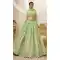 Pista Color Georgette Sequins Embroidery Work Designer Wedding Wear Lehenga Choli - 7275175226