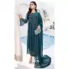 Teal Color Organza Silk Embroidery Work Party Wear Pakistani Salwar Suit - 7285175297