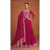Party Wear Pink Color Premium Silk Embroidery Work Anarkali Salwar Suit - 7312175441